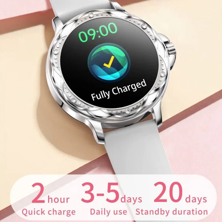 Bracelet intelligent étanche 1,2 pouce CF12 avec sangle en acier, support de surveillance de la fréquence cardiaque / surveillance de la pression artérielle, sangle en acier CF12 (noir)