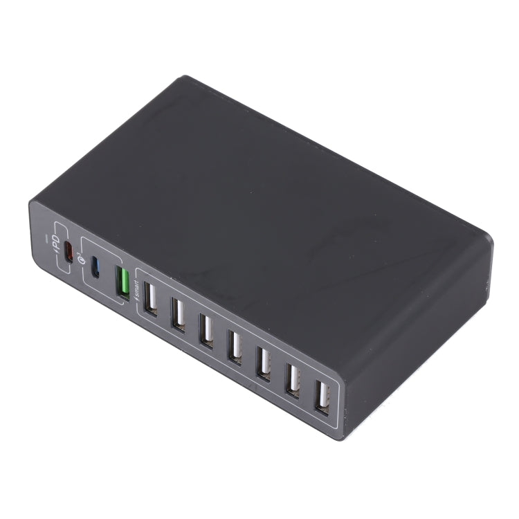 Chargeur rapide intelligent USB 10 en 1 65W QC3.0, prise US, prise UK, prise AU