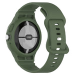 Bracelet de montre intégré en silicone texturé cuir, Pour Google Pixel Watch
