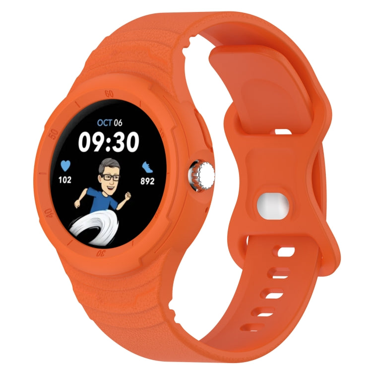 Bracelet de montre intégré en silicone texturé cuir, Pour Google Pixel Watch
