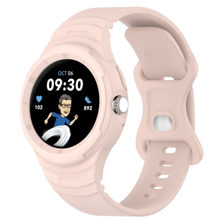 Bracelet de montre intégré en silicone texturé cuir, Pour Google Pixel Watch