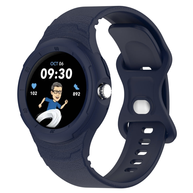 Bracelet de montre intégré en silicone texturé cuir, Pour Google Pixel Watch