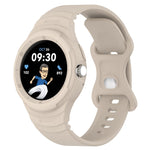 Bracelet de montre intégré en silicone texturé cuir, Pour Google Pixel Watch