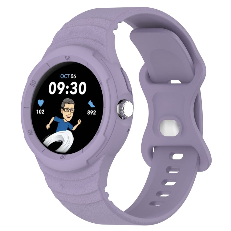 Bracelet de montre intégré en silicone texturé cuir, Pour Google Pixel Watch