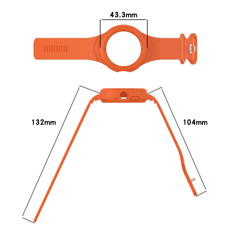 Bracelet de montre intégré en silicone texturé cuir, Pour Google Pixel Watch