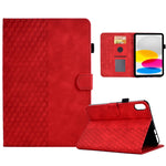 Pour iPad 10e génération 10,9 2022 Étui de tablette intelligent en cuir gaufré losange, pour iPad 10e génération 10,9 2022