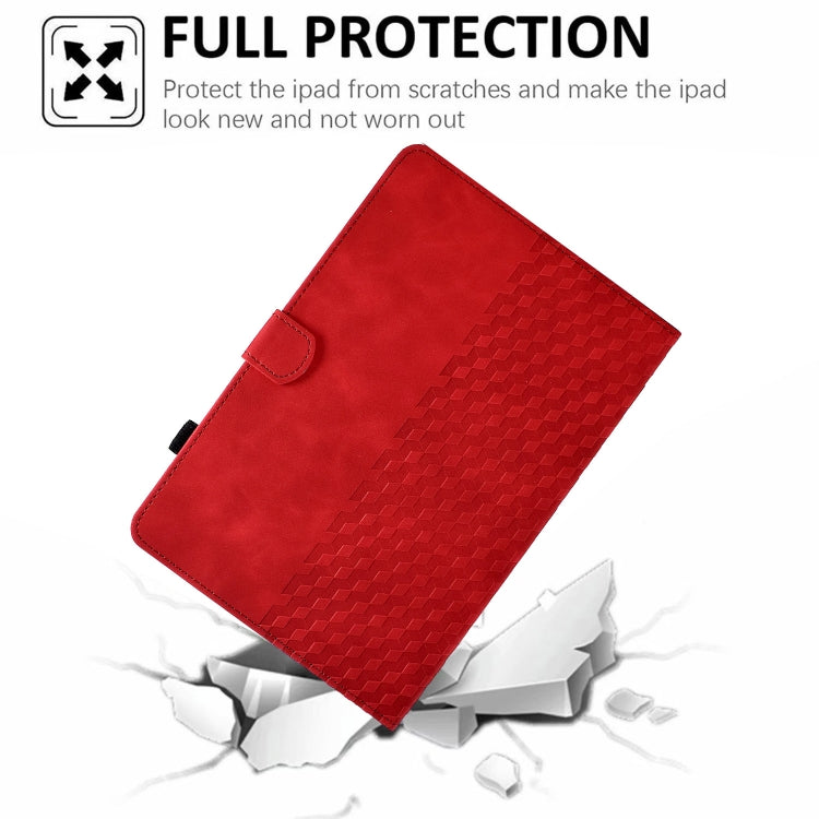 Pour iPad 10e génération 10,9 2022 Étui de tablette intelligent en cuir gaufré losange, pour iPad 10e génération 10,9 2022