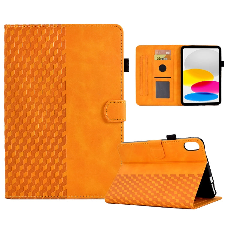 Pour iPad 10e génération 10,9 2022 Étui de tablette intelligent en cuir gaufré losange, pour iPad 10e génération 10,9 2022