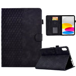 Pour iPad 10e génération 10,9 2022 Étui de tablette intelligent en cuir gaufré losange, pour iPad 10e génération 10,9 2022
