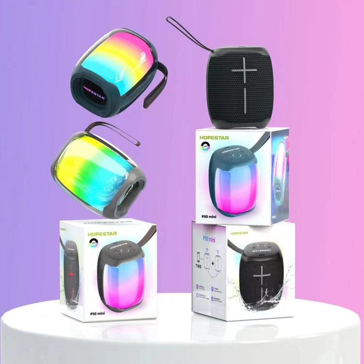 Haut-parleur Bluetooth étanche HOPESTAR P50 mini avec lumière RGB extérieure, P50 mini