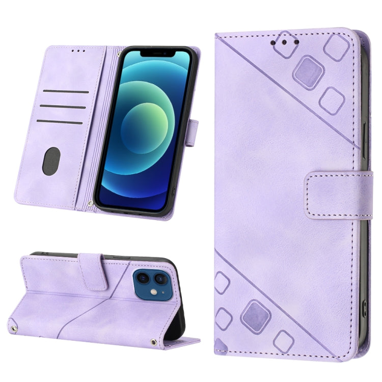 Skin-feel Embossed Leather Phone Case, For iPhone 12 / 12 Pro, For iPhone 12 Pro Max, For iPhone 11, For iPhone 11 Pro Max, For iPhone X / XS, For iPhone XR, For iPhone XS Max, For iPhone SE 2022 / 2020 / 7 / 8
