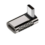 Adaptateur en alliage de zinc Type-C mâle vers Type-C femelle 100W 20Gbps, Type-C mâle vers Type-C femelle plié latéralement, Type-C mâle vers Type-C femelle angle vertical, Type-C mâle vers Type-C femelle plié moyen, Type-C mâle vers Type-C femelle droit