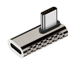 Adaptateur en alliage de zinc Type-C mâle vers Type-C femelle 100W 20Gbps, Type-C mâle vers Type-C femelle plié latéralement, Type-C mâle vers Type-C femelle angle vertical, Type-C mâle vers Type-C femelle plié moyen, Type-C mâle vers Type-C femelle droit