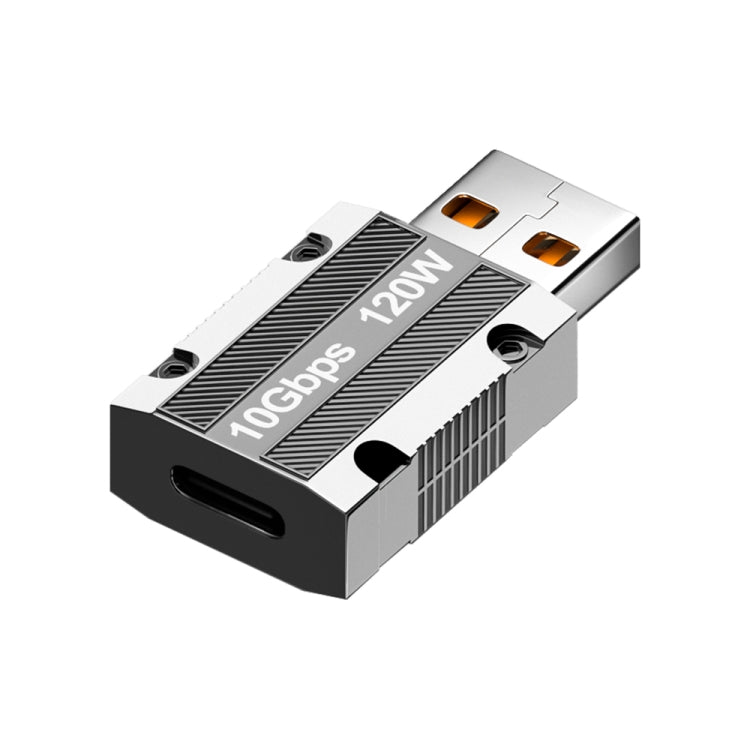 Adaptateur droit en alliage de zinc Type-C femelle vers USB 3.0 mâle 120W, Type-C femelle vers USB 3.0 mâle droit