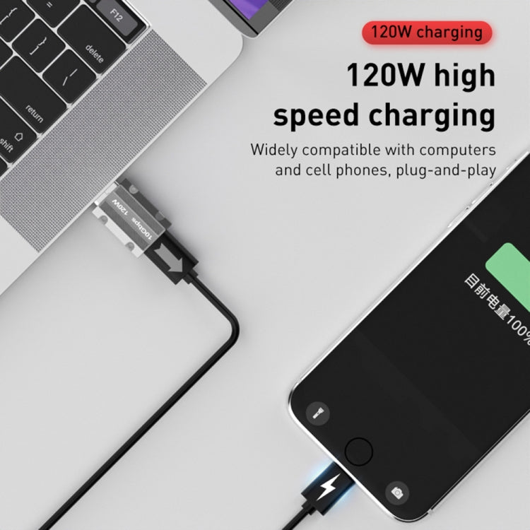 Adaptateur droit en alliage de zinc Type-C femelle vers USB 3.0 mâle 120W, Type-C femelle vers USB 3.0 mâle droit