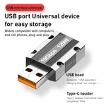 Adaptateur droit en alliage de zinc Type-C femelle vers USB 3.0 mâle 120W, Type-C femelle vers USB 3.0 mâle droit