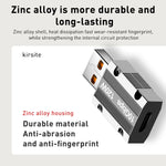 Adaptateur droit en alliage de zinc Type-C femelle vers USB 3.0 mâle 120W, Type-C femelle vers USB 3.0 mâle droit