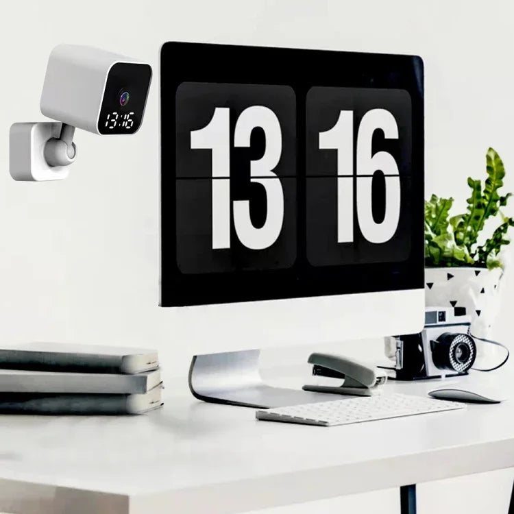 DP27 Caméra WiFi horloge 1080P avec prise, Prend en charge l'interphone vocal bidirectionnel et la surveillance mobile, Prise américaine, Prise européenne