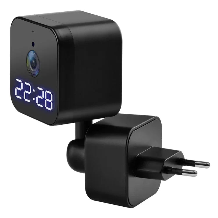 DP27 Caméra WiFi horloge 1080P avec prise, Prend en charge l'interphone vocal bidirectionnel et la surveillance mobile, Prise américaine, Prise européenne