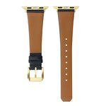 Bracelet en cuir soyeux, pour Apple Watch Series 8 et 7 41 mm / SE 2 et 6 et SE et 5 et 4 40 mm, pour Apple Watch Ultra 49 mm / Series 8 et 7 45 mm / SE 2 et 6 et SE et 5 et 4 44 mm