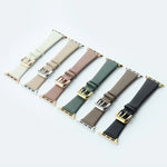 Bracelet en cuir soyeux, pour Apple Watch Series 8 et 7 41 mm / SE 2 et 6 et SE et 5 et 4 40 mm, pour Apple Watch Ultra 49 mm / Series 8 et 7 45 mm / SE 2 et 6 et SE et 5 et 4 44 mm