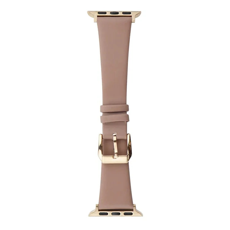 Bracelet en cuir soyeux, pour Apple Watch Series 8 et 7 41 mm / SE 2 et 6 et SE et 5 et 4 40 mm, pour Apple Watch Ultra 49 mm / Series 8 et 7 45 mm / SE 2 et 6 et SE et 5 et 4 44 mm