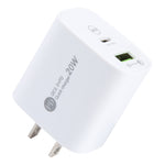 Chargeur rapide PD 20W USB-C/Type-C + QC 3.0 USB, spécification : prise US