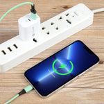 Chargeur rapide PD 20W USB-C/Type-C + QC 3.0 USB, spécification : prise US