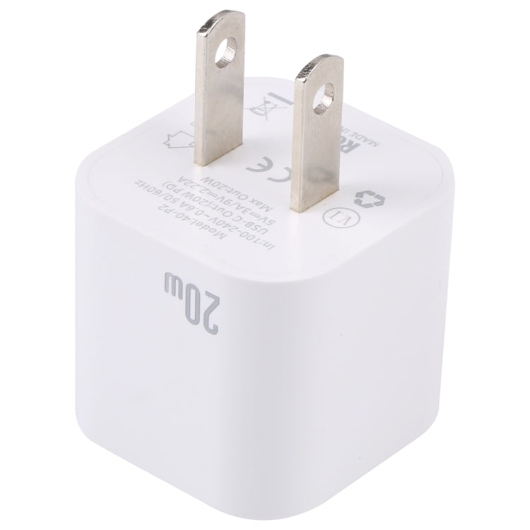 Chargeur rapide 20W PD USB-C/Type-C, Spécification : prise US, prise US
