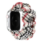 Bracelet de montre en tissu à motif floral à carreaux, pour Apple Watch Ultra 49 mm / Series 8&7 45 mm / SE 2&6&SE&5&4 44 mm / 3&2&1 42 mm, pour Apple Watch Series 8&7 41 mm / SE 2&6&SE&5&4 40 mm / 3&2&1 38 mm