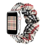 Bracelet de montre en tissu à motif floral à carreaux, pour Apple Watch Ultra 49 mm / Series 8&7 45 mm / SE 2&6&SE&5&4 44 mm / 3&2&1 42 mm, pour Apple Watch Series 8&7 41 mm / SE 2&6&SE&5&4 40 mm / 3&2&1 38 mm