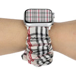 Bracelet de montre en tissu à motif floral à carreaux, pour Apple Watch Ultra 49 mm / Series 8&7 45 mm / SE 2&6&SE&5&4 44 mm / 3&2&1 42 mm, pour Apple Watch Series 8&7 41 mm / SE 2&6&SE&5&4 40 mm / 3&2&1 38 mm