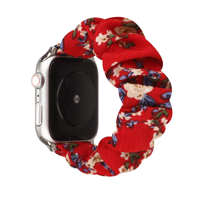 Bracelet de montre en tissu et anneau de cheveux en acier inoxydable, Pour Apple Watch Series 8&7 41mm / SE 2&6&SE&5&4 40mm / 3&2&1 38mm, Pour Apple Watch Ultra 49mm / Series 8&7 45mm / SE 2&6&SE&5&4 44mm / 3&2&1 42mm