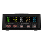 Chargeur multi-ports 868H 6 en 1 160 W avec 3 ports USB-C PD + 2 ports USB QC3.0, 868H
