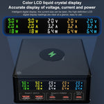 Chargeur multi-ports 868H 6 en 1 160 W avec 3 ports USB-C PD + 2 ports USB QC3.0, 868H