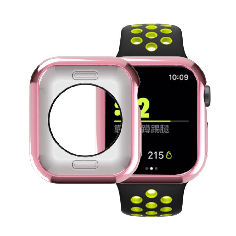 Coque de protection évidée en TPU avec placage et trous ronds, pour Apple Watch Series 3 & 2 & 1 38mm, pour Apple Watch Series 6 / 5 / 4 / SE 2025 / 2023 / 2022 44mm