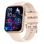 Montre connectée HT15 avec bracelet en silicone de 1,85 pouce, étanche IP67, compatible avec les appels Bluetooth et le suivi du sommeil.