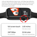 Montre connectée HT15 avec bracelet en silicone de 1,85 pouce, étanche IP67, compatible avec les appels Bluetooth et le suivi du sommeil.