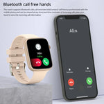 Montre connectée HT15 avec bracelet en silicone de 1,85 pouce, étanche IP67, compatible avec les appels Bluetooth et le suivi du sommeil.