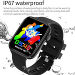 Montre connectée HT15 avec bracelet en silicone de 1,85 pouce, étanche IP67, compatible avec les appels Bluetooth et le suivi du sommeil.