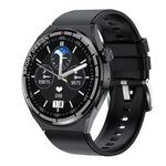 Montre intelligente étanche IP67 HDT 3 Max 1,6 pouces avec bracelet en silicone, prise en charge des appels Bluetooth / NFC, bracelet en silicone (noir), bracelet en silicone (argent)