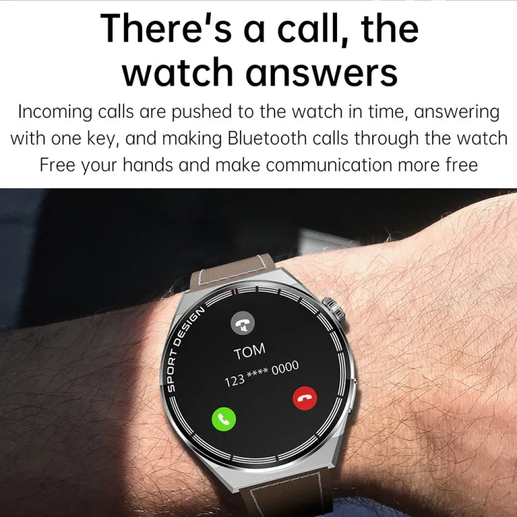 Montre intelligente étanche IP67 HDT 3 Max 1,6 pouces avec bracelet en silicone, prise en charge des appels Bluetooth / NFC, bracelet en silicone (noir), bracelet en silicone (argent)