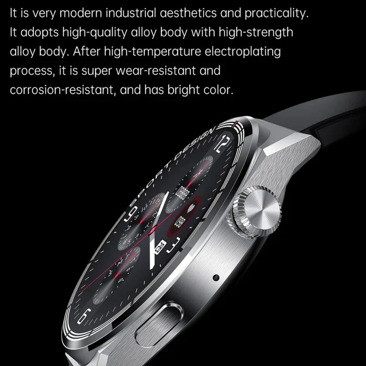 Montre intelligente étanche IP67 HDT 3 Max 1,6 pouces avec bracelet en silicone, prise en charge des appels Bluetooth / NFC, bracelet en silicone (noir), bracelet en silicone (argent)