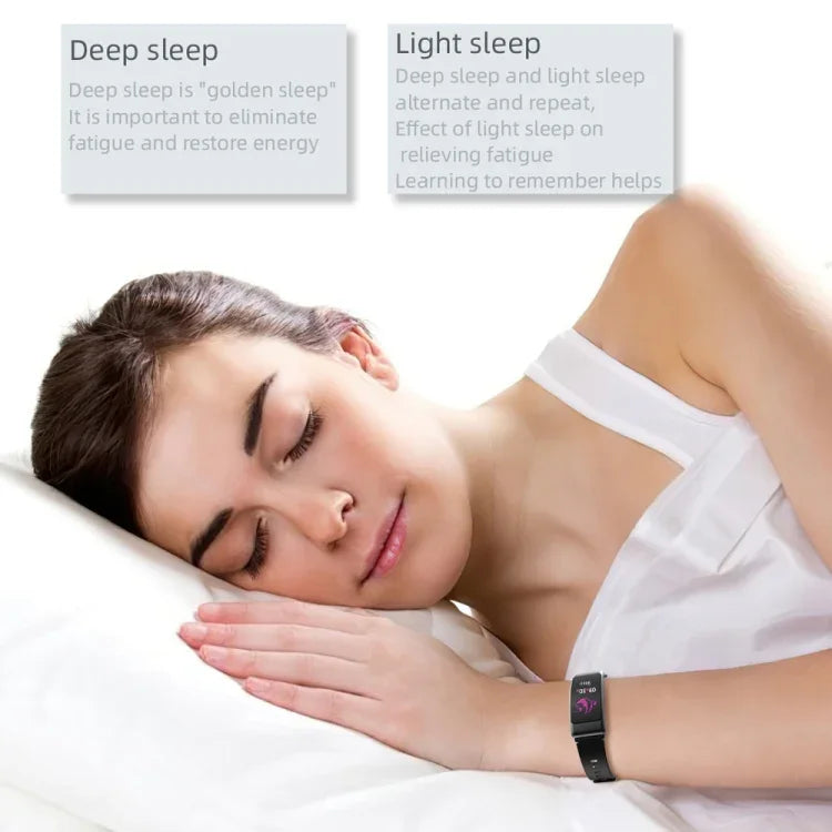 K50+ Montre intelligente étanche avec bracelet en cuir de 0,96 pouce, écouteurs détachables, compatible avec les appels Bluetooth, bracelet en cuir (noir)