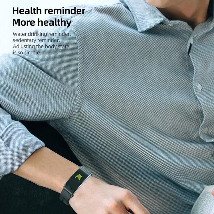 K50+ Montre intelligente étanche avec bracelet en cuir de 0,96 pouce, écouteurs détachables, compatible avec les appels Bluetooth, bracelet en cuir (noir)