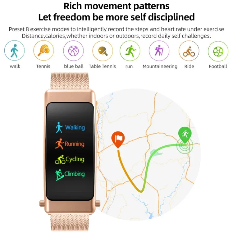 K50+ Montre intelligente étanche avec bracelet en cuir de 0,96 pouce, écouteurs détachables, compatible avec les appels Bluetooth, bracelet en cuir (noir)