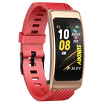 K20 Bracelet en silicone de 1,14 pouce Écouteurs Détachable Montre intelligente étanche supportant les appels Bluetooth, Bracelet en silicone (Noir Or rose)