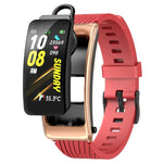 K20 Bracelet en silicone de 1,14 pouce Écouteurs Détachable Montre intelligente étanche supportant les appels Bluetooth, Bracelet en silicone (Noir Or rose)