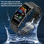 K20 Bracelet en silicone de 1,14 pouce Écouteurs Détachable Montre intelligente étanche supportant les appels Bluetooth, Bracelet en silicone (Noir Or rose)