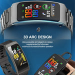 K20 Bracelet en silicone de 1,14 pouce Écouteurs Détachable Montre intelligente étanche supportant les appels Bluetooth, Bracelet en silicone (Noir Or rose)